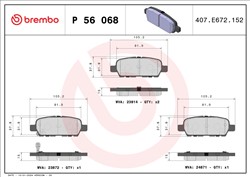 Piduriklotsi komplekt BREMBO P 56 068