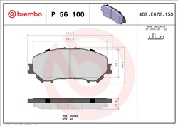Piduriklotsi komplekt BREMBO P 56 100
