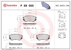 Paaugstinātas veiktspējas bremžu kluči ar ielas homologāciju BREMBO P 59 055X
