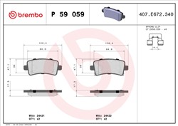 Brake Pad Set, disc brake P 59 059_0