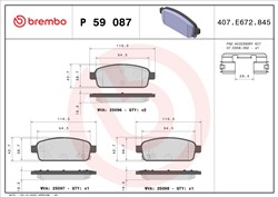 BREMBO Piduriklotside komplekt, ketaspidur P 59 087_0