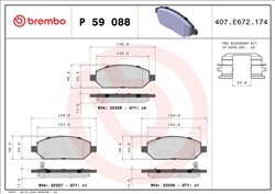 BREMBO Piduriklotside komplekt, ketaspidur P 59 088_0