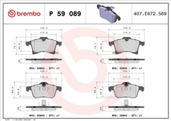 BREMBO Piduriklotside komplekt, ketaspidur P 59 089_0