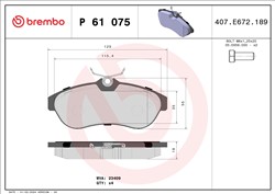 BREMBO Disk pločice - tuning P 61 075X