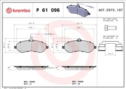 BREMBO Piduriklotside komplekt, ketaspidur P 61 096_0