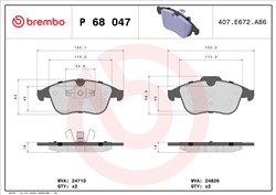 BREMBO Disk pločice - tuning P 68 047X_0