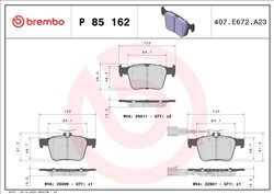 Piduriklotsi komplekt BREMBO P 85 162
