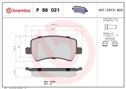 BREMBO Disk pločice - tuning P 86 021X