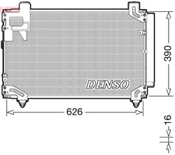 Kliimasüsteemi kondensaator DENSO DCN50044