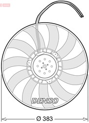 Electric Motor, radiator fan DER02007