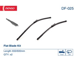 Pióro wycieraczki Flat Blades DF-025 bezprzegubowe 650/600mm (2 szt.) przód ze spojlerem_3