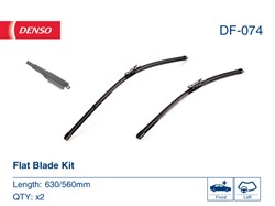Pióro wycieraczki Flat Blades DF-074 bezprzegubowe 630/560mm (2 szt.) przód_3