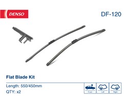 Pióro wycieraczki Flat Blades DF-120 bezprzegubowe 550/450mm (2 szt.) przód_0