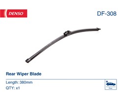 Wiper blade Flat Blades DF-308 jointless 380mm (1 pcs) rear with spoiler_4