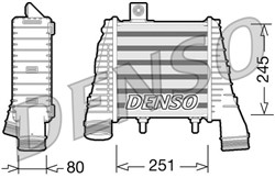 tarpinis suslėgto oro aušintuvas, kompresorius DENSO DIT02008