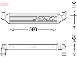 tarpinis suslėgto oro aušintuvas, kompresorius DENSO DIT06001