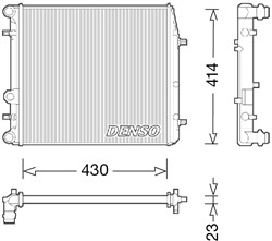 Variklio radiatorius DENSO DRM27006