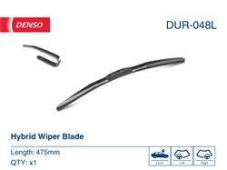 Wiper blade Hybrid DUR-048L hybrid 475mm (1 pcs) front with spoiler_4