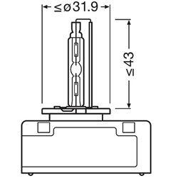Żarówka xenon D5S Standard (1 szt.) 4400K_4