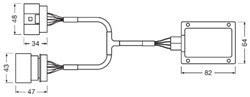 CAN modulis (2 gab, 12 V, papildu kabelis, novērš izdegušās spuldzes H7 kļūdas parādīšanu) OSRAM Canbus vadības bloks_7