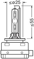 Žarulja D1S xenon Night Breaker Laser (kutija, 1 kom., 85V, bijelo, 35W, tip gedore PK32D-2; do 20% jače svjetlo; do 200% veća svjetlina; s odobrenjem za cestu (homolagacija)_4