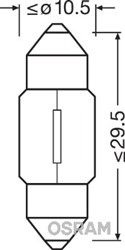 Pirn C10W (2 tk) Standard 12V 10W_2
