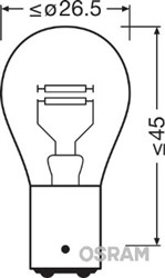 lemputė, stabdžių / galinės šviesos OSRAM OSR7225 K10SZT_2