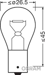 Žarulja PR21W pomoćna (blister, 1 kom., 12V, crvena, 21W, tip gedore BAW15s_3