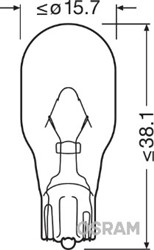 Žarulja WY16W pomoćna (kutija, 10 kom., 12V, žuta, 16W, tip gedore W2,1X9,5D_3