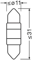 Žarulja LED C5W LED Ledriving (blister, 1 kom., 12V, hladna bijela, 0,5W, tip gedore SV8,5-8; nema potvrde o odobrenju; Nema certifikata za homologaciju_2