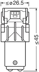 Żarówka LED P21/5W (2 szt.) LEDriving SL 1458R-02B 12V 1,4W_2