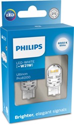 LED light bulb (Cardboard 2pcs) W21W 12V 2,3W W3X16D no certification of approval Ultinon Pro6000, white