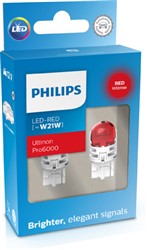 LED light bulb (Cardboard 2pcs) LED 12V 2,3W W3X16D no certification of approval Ultinon Pro6000, red