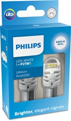 LED light bulb (Cardboard 2pcs) LED 12V 2,3W BA15S no certification of approval Ultinon Pro6000, white