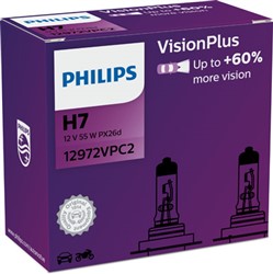 Żarówka H7 VisionPlus Plus 60% (2 szt.) 12V 55W