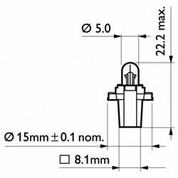 Armatuurlaua pirn W1,2W (2 tk) Standard 12V 1,2W_3