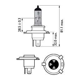 Light bulb H4 CrystalVision Moto (1 pcs) 12V 60/55W_4