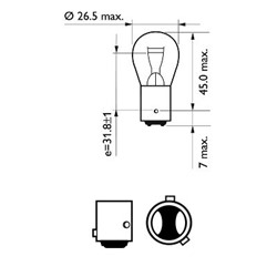 Light bulb P21/4W (1 pcs) 12V 4/21W_4