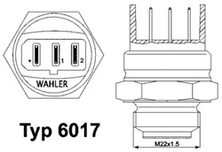 Temperature Switch, radiator fan WA6017.95D