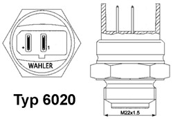 Temperature Switch, radiator fan WA6020.95D