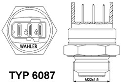 Temperature Switch, radiator fan WA6087.87D