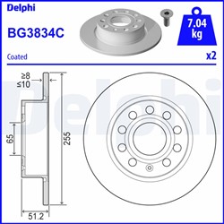 Bremžu disku komplekts (Cena par 2gab.) DELPHI BG3834C (pārdošanas vienība - Komplekts)_1