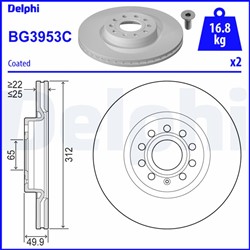 Bremžu disku komplekts (Cena par 2gab.) DELPHI BG3953C (pārdošanas vienība - Komplekts)_1