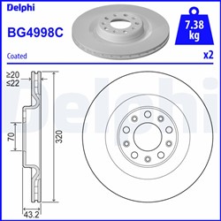 Brake disc BG4998C