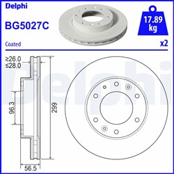 Bremžu diski DELPHI BG5027C