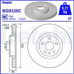 Bremžu diski DELPHI BG9330C