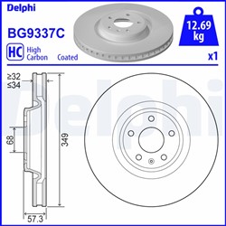 Bremžu diski DELPHI BG9337C