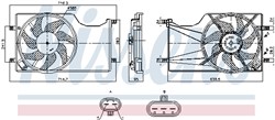 Radiator fan (with housing) fits: OPEL ADAM, CORSA E, CORSA E/HATCHBACK 1.0-1.6 07.14-
