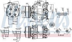 NISSENS Kompressor, kliimaseade NIS 890155_10