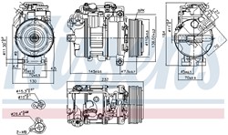 NISSENS Kompressor, kliimaseade NIS 890628_10